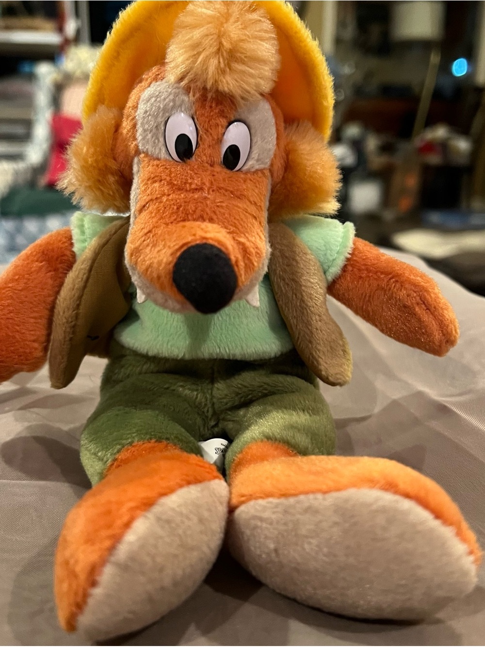 Brer Fox Disney Character in Orange, Green and Tan